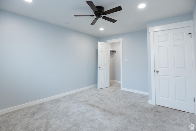 440 E Creekside Cir S Unit B, Murray, UT 84107 - unfurnished bedroom with baseboards, carpet, a closet, and recessed lighting