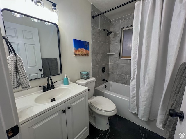 6770 W 3860 S, West Valley City, UT 84128 - full bath with shower / bathtub combination with curtain, toilet, and vanity