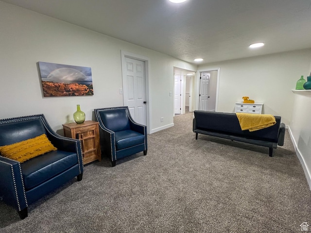 6770 W 3860 S, West Valley City, UT 84128 - sitting room featuring baseboards, recessed lighting, and carpet
