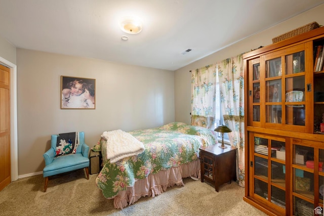 view of carpeted bedroom
