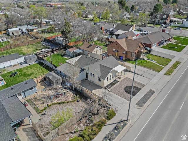 bird's eye view featuring a residential view
