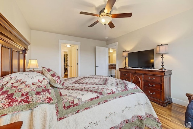 1234 S 1150 W, Payson, UT 84651 - bedroom featuring light wood finished floors, baseboards, and ceiling fan