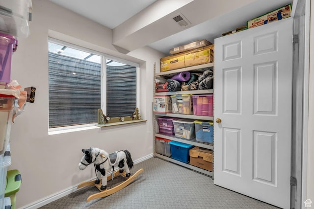 945 E Diana Way, Sandy, UT 84094 - rec room featuring visible vents, baseboards, and carpet