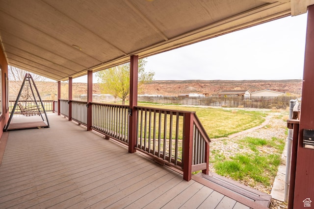 69 E Coronado Ln, Moab, UT 84532 - deck with a yard and fence