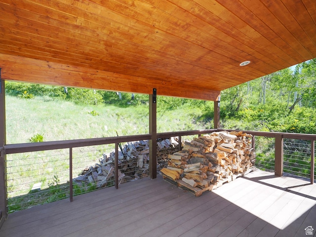 view of wooden terrace