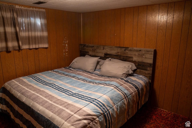 1915 W 13400 S, Riverton, UT 84065 - bedroom featuring wooden walls and carpet flooring