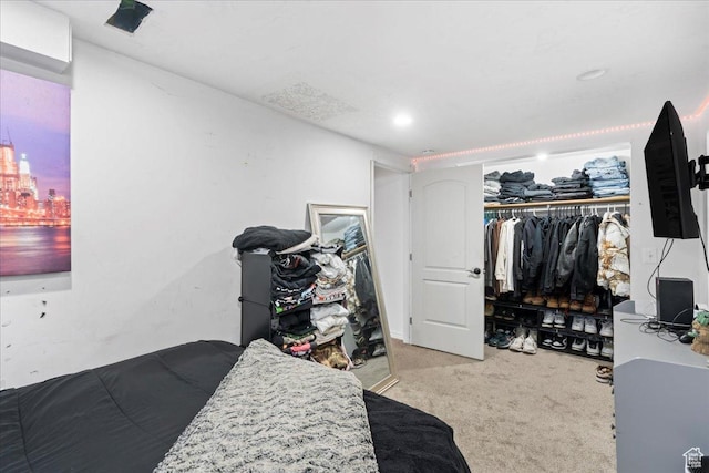 1107 E 2450 N, Layton, UT 84040 - bedroom featuring recessed lighting, carpet, and a closet