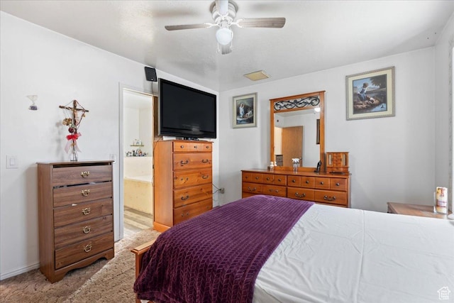 1107 E 2450 N, Layton, UT 84040 - bedroom featuring ensuite bathroom, ceiling fan, carpet flooring, and baseboards