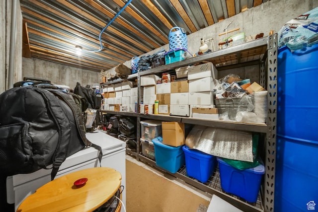 view of storage room