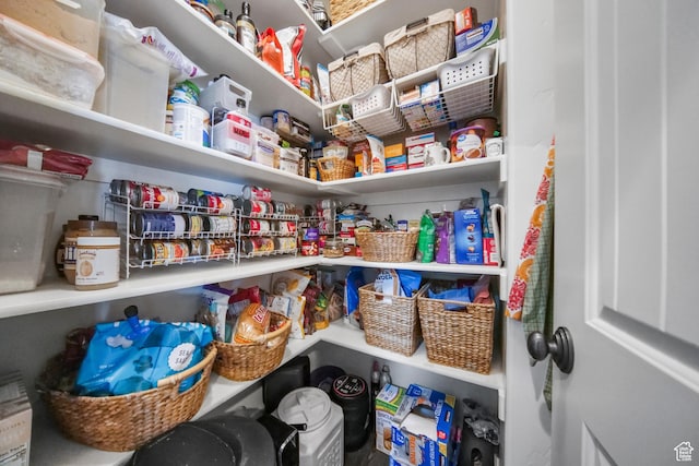 view of pantry