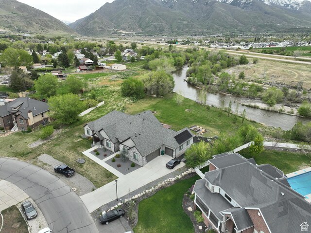 1737 E 6850 S, Uintah, UT 84405 - aerial view of property and surrounding area featuring a water and mountain view and nearby suburban area