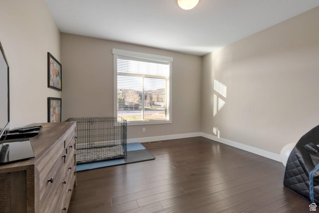 1737 E 6850 S, Uintah, UT 84405 - workout room with baseboards and dark wood finished floors