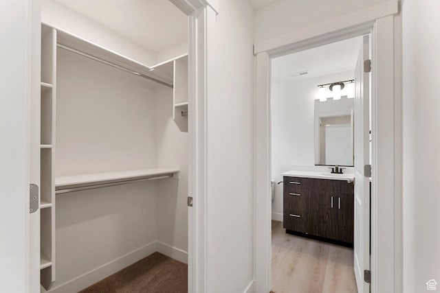 516 W Olive Ln, St George, UT 84790 - spacious closet with a sink and light wood-style flooring