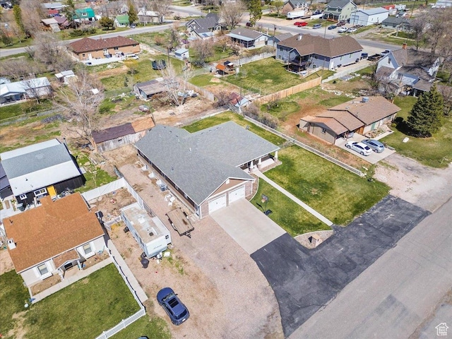 drone / aerial view with a residential view
