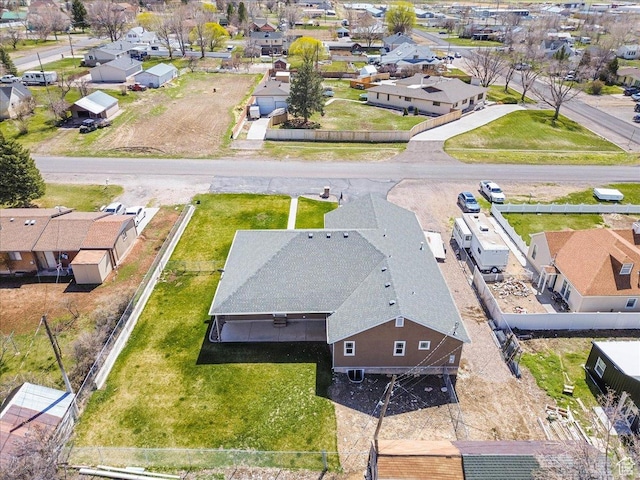 aerial view featuring a residential view