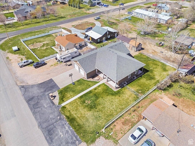 aerial view featuring a residential view