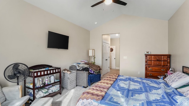 1887 N Maris St, Tooele, UT 84074 - carpeted bedroom with ceiling fan and lofted ceiling