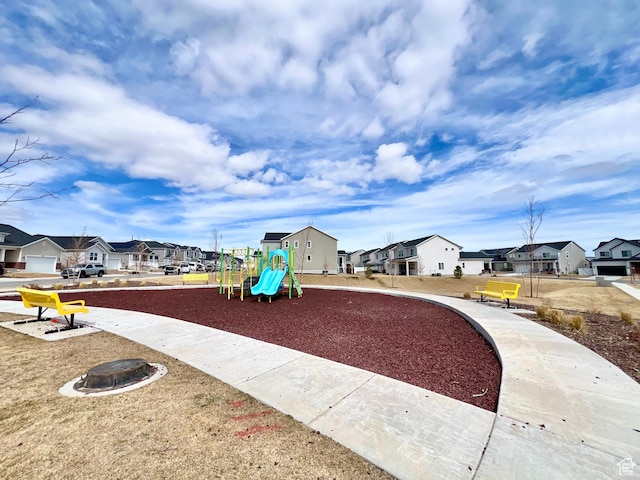 6293 W Jackson Crest Way, Herriman, UT 84096 - communal playground with an outdoor fire pit and a residential view