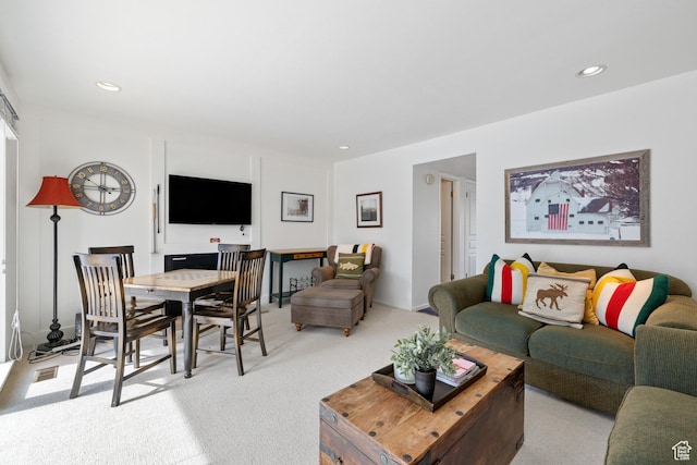 118 Davis Ct, Park City, UT 84060 - living area featuring visible vents, carpet, and recessed lighting