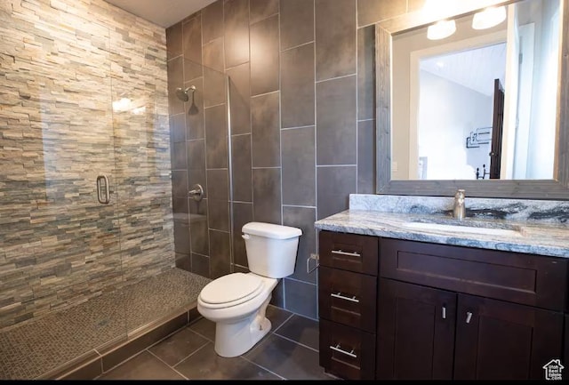 4277 W Canterbury Rd, Hurricane, UT 84737 - full bath featuring toilet, tile patterned floors, a shower stall, and vanity