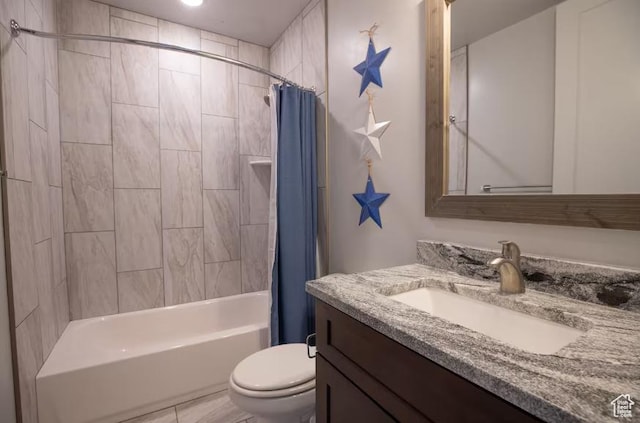 4277 W Canterbury Rd, Hurricane, UT 84737 - bathroom with toilet, shower / bath combo with shower curtain, and vanity