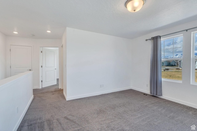 6156 W Poplar View Dr, South Jordan, UT 84009 - carpeted spare room with baseboards, recessed lighting, and a textured ceiling