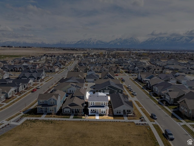 6156 W Poplar View Dr, South Jordan, UT 84009 - birds eye view of property with a mountain view and a residential view