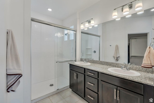 6156 W Poplar View Dr, South Jordan, UT 84009 - bathroom featuring a sink and a stall shower