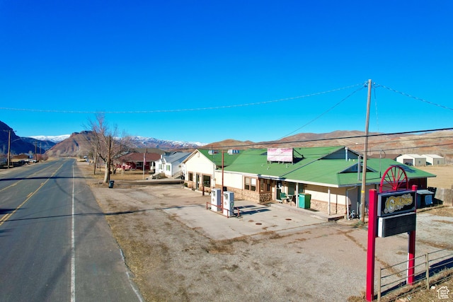 view of street featuring a mountain view