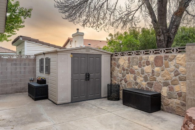 827 E 1070 S, St George, UT 84790 - view of shed featuring a fenced backyard