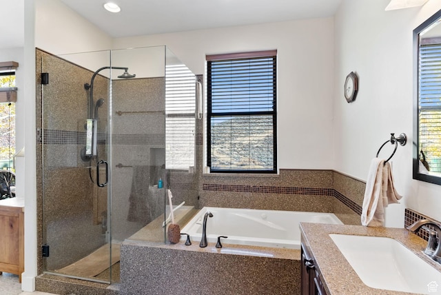 1036 Station Loop Rd, Park City, UT 84098 - full bath with vanity, a bath, and a stall shower