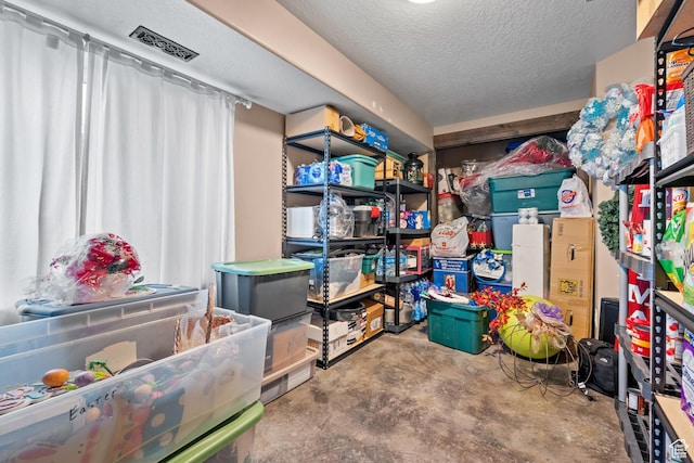 storage area featuring visible vents