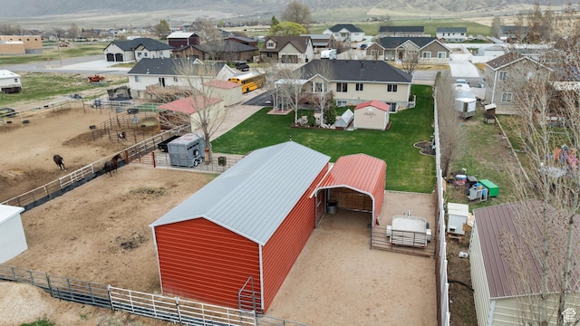 aerial view with a residential view