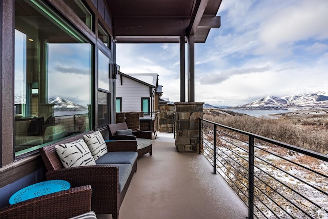 12709 N Belaview Way, Hideout, UT 84036 - snow covered back of property with a mountain view