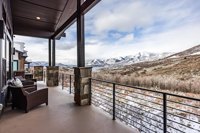 12709 N Belaview Way, Hideout, UT 84036 - balcony featuring a mountain view