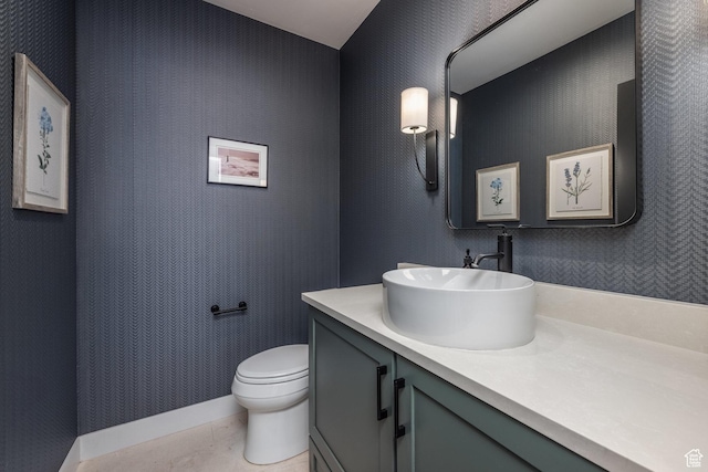 12709 N Belaview Way, Hideout, UT 84036 - bathroom with tile patterned floors, vanity, and toilet