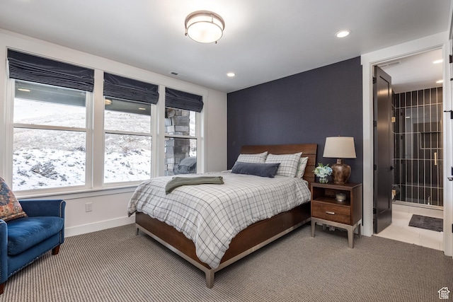 12709 N Belaview Way, Hideout, UT 84036 - carpeted bedroom with baseboards, visible vents, and recessed lighting