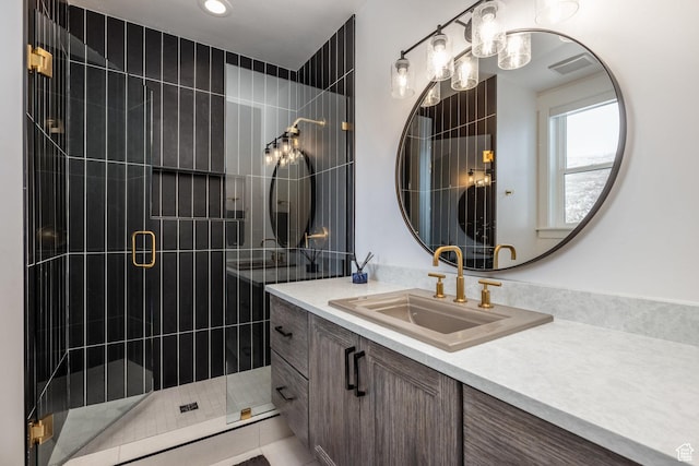 12709 N Belaview Way, Hideout, UT 84036 - bathroom featuring a stall shower and vanity