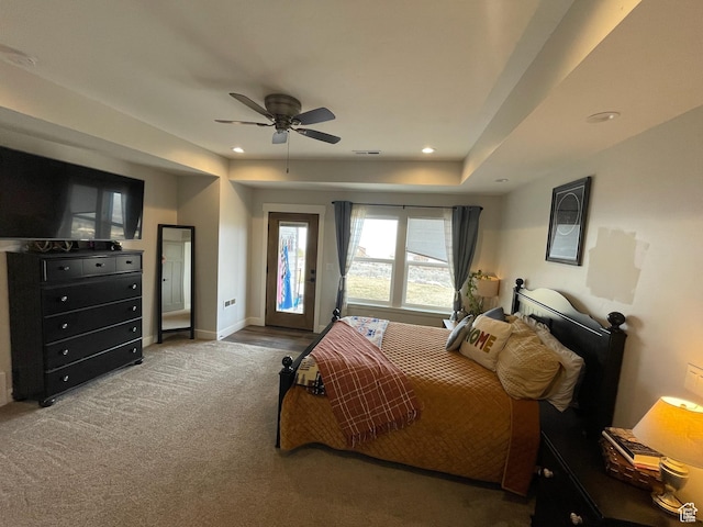 3525 S Sweetwater Pkwy, Garden City, UT 84028 - carpeted bedroom featuring recessed lighting and ceiling fan