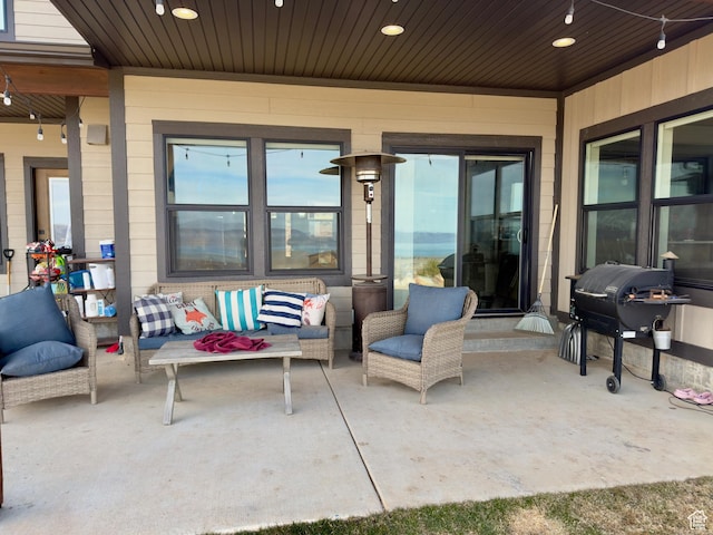 3525 S Sweetwater Pkwy, Garden City, UT 84028 - view of patio / terrace featuring a grill and an outdoor hangout area