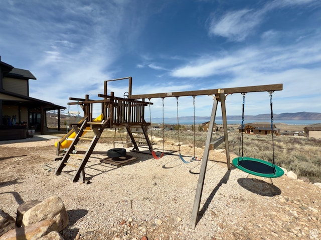 3525 S Sweetwater Pkwy, Garden City, UT 84028 - view of play area featuring a mountain view