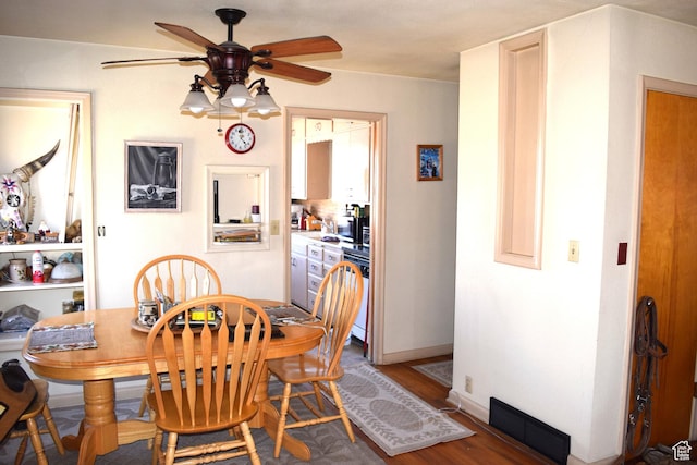 255 S Center St, Circleville, UT 84723 - dining area featuring light wood-type flooring and ceiling fan