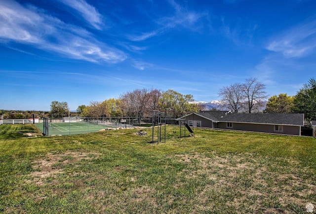 1050 S 200 W, Wellsville, UT 84339 - view of yard with a tennis court and fence