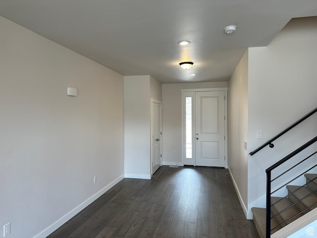 451 W Glenview Loop, Heber City, UT 84032 - entrance foyer featuring stairs, baseboards, and dark wood finished floors