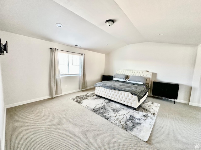451 W Glenview Loop, Heber City, UT 84032 - bedroom featuring light carpet, visible vents, baseboards, and lofted ceiling