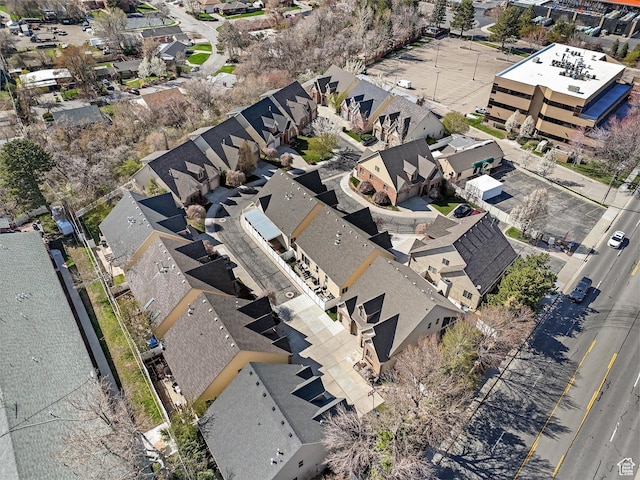 bird's eye view with a residential view