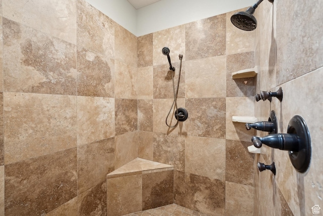 room details with tiled shower