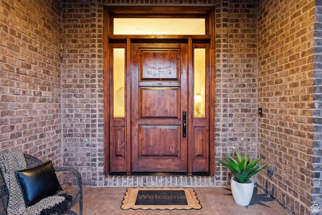 view of exterior entry