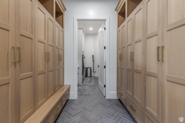 mudroom with baseboards