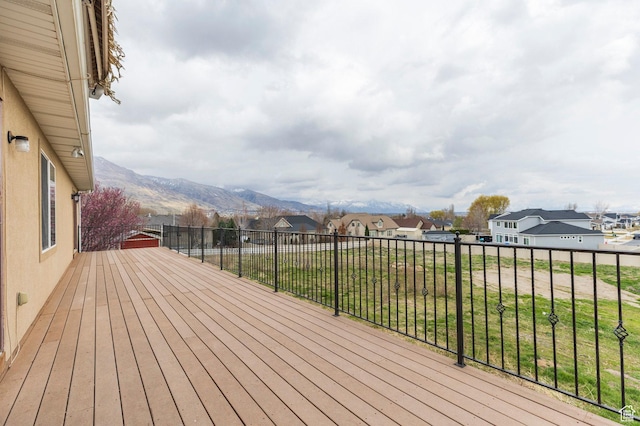 1278 E 530 N, American Fork, UT 84003 - wooden deck with a yard, a mountain view, and a residential view